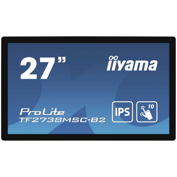 Монитор 27" PCAP Bezel Free 10-Points Touch, 1920x1080, IPS panel, DVI, HDMI, DisplayPort, 425cd/m 1000:1, 5ms, Landscape, Portrait or Table mount, USB Touch Interface, VESA 100x100 and 200x100, Speakers 2x3W, MultiTouch with supported OS, Open frame