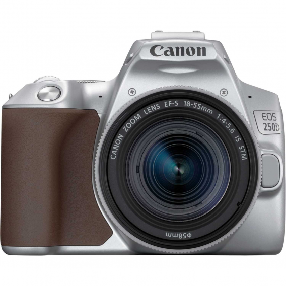 Фотоаппарат Canon EOS 250D 18-55IS STM Silver , серебристый, 24 Mpx CMOS 22.3 х 14.9 мм, 3840x2160/25, экран 3.0" поворотный, Li-ion