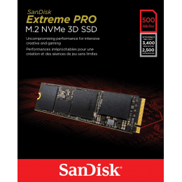 Твердотельный накопитель SSD SanDisk Extreme PRO® M.2 NVMe 3D SSD 500GB