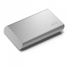 Внешний твердотельный накопитель LaCie STKS2000400 Portable SSD 2TB, NVMe, USB3.2 G2, USB-C, 3Y, moon silver