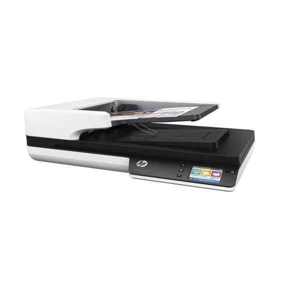 Сканер HP L2749A ScanJet Pro 4500 fn1 (A4) 600x600 dpi, 24 bit, ADF (50pgs), 30/60 ppm, USB 3.0-Ethernet-WiFi, duty cycle 4000 pages