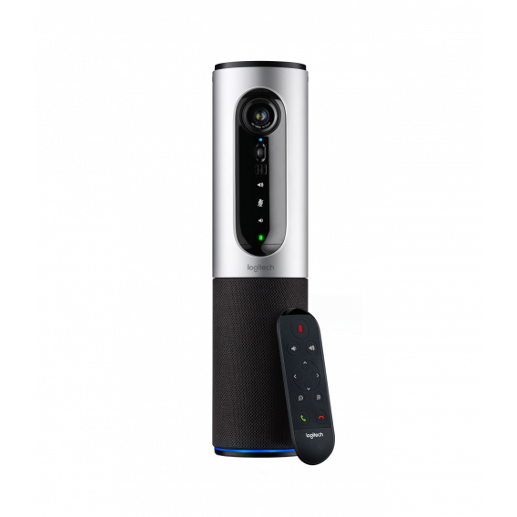Веб-камера для видеоконференций Logitech CONNECT, со встроенным устройством громкой связи, поддержка Bluetooth и NFC, пульт ДУ (M/N: VR0013)