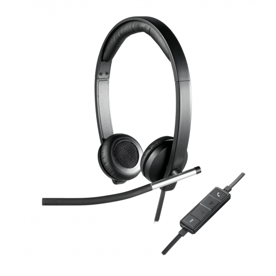 Гарнитура Logitech H650e Stereo (USB, элементы управления на кабеле, кабель 1.8м, чехол в комплекте) (M/N: A-00050 / A-00057)