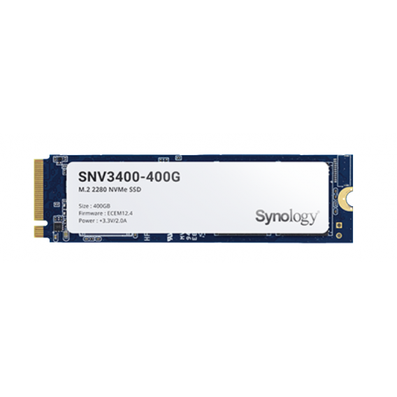 Накопитель твердотельный Synology SNV3400-400G   SSD 400 GB M.2 2280 NVMe PCIe 3.0 x4 DWPD (0,68) MTBF (1,8)