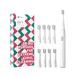 Звуковая электрическая зубная щетка DR.BEI Sonic Electric Toothbrush GY1 белая (8 насадок)