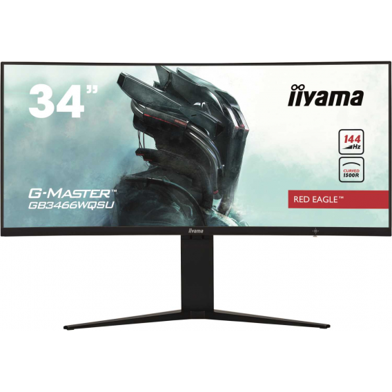 Монитор LCD 34'' [21:9] 3440x1440(UWQHD) VA, Curved, nonGLARE, 400cd/m2, H178°/V178°, 3000:1, 80M:1, 16.7M, 1ms, VGA, 2xHDMI, 2xDP, USB-Hub, Height adj, Pivot, Tilt, Swivel, Speakers, 3Y, Black