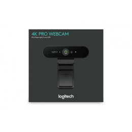 Веб-камера Logitech BRIO (Ultra HD 4K, 2160p/30fps, автофокус, zoom 5x, угол обзора 90°/78°/65°, стереомикрофон) (M/N: V-U0040)