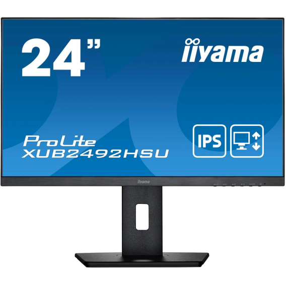 Монитор LCD 24" ETE IPS-panel, 1920x1080, 15cm Height Adj. Stand, Pivot, 250cd/m, Speakers, VGA, HDMI, DisplayPort, 4ms, USB-HUB (23,8" VIS)