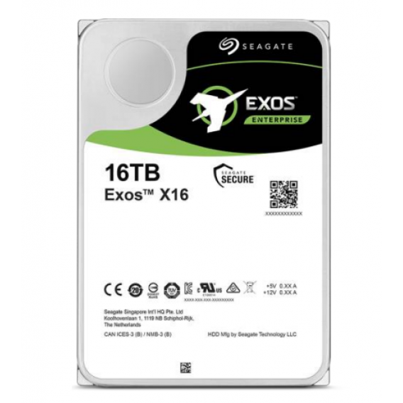 Жесткий диск Seagate Exos X16 ST16000NM001G, 16TB, 3.5", 7200 RPM, SATA-III, 512e/4Kn, 256MB
