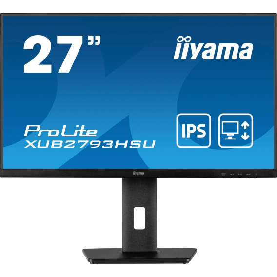 Монитор LCD 27" ETE IPS-panel, 1920x1080, 300 cd/m, 15cm Height Adj. Stand, Speakers, HDMI, DisplayPort, 4ms, USB-HUB 2x3.0