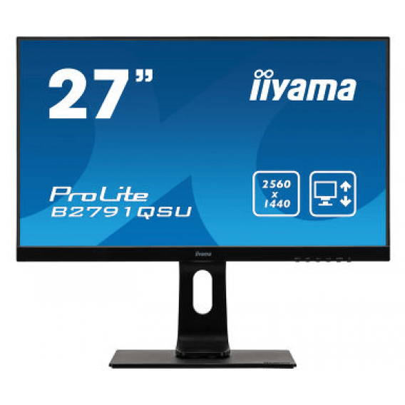 Монитор LCD 27'' 16:9 2560х1440(WQHD) TN, nonGLARE, 350cd/m2, H170°/V160°, 1000:1, 80M:1, 16.7M, 1ms, DVI, HDMI, DP, USB-Hub, Height adj, Pivot, Tilt, Swivel, Speakers, 3Y, Black