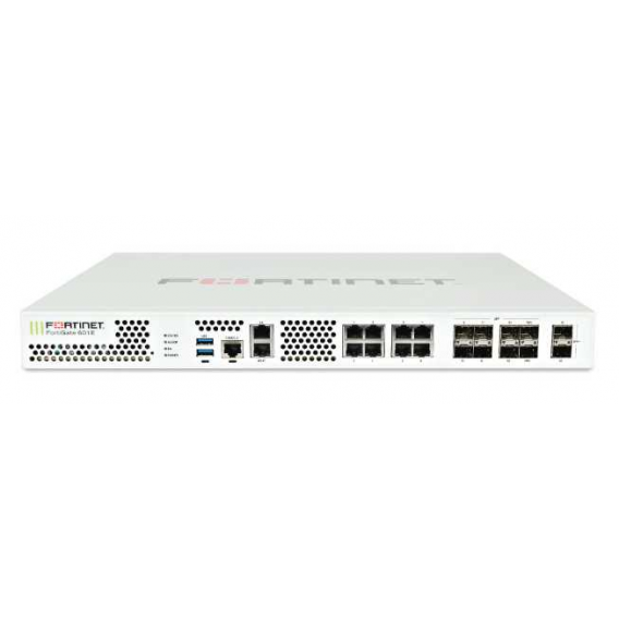 FortiGate-600E 2 x 10GE SFP+ slots, 10 x GE RJ45 ports (including 1 x MGMT port, 1 X HA port, 8 x switch ports), 8 x GE SFP slots, SPU NP6 and CP9 hardware accelerated