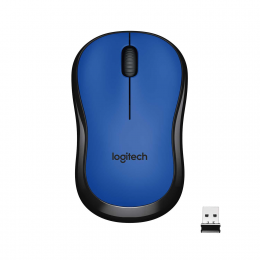 Мышь беспроводная Logitech M220 Silent Blue (синяя
