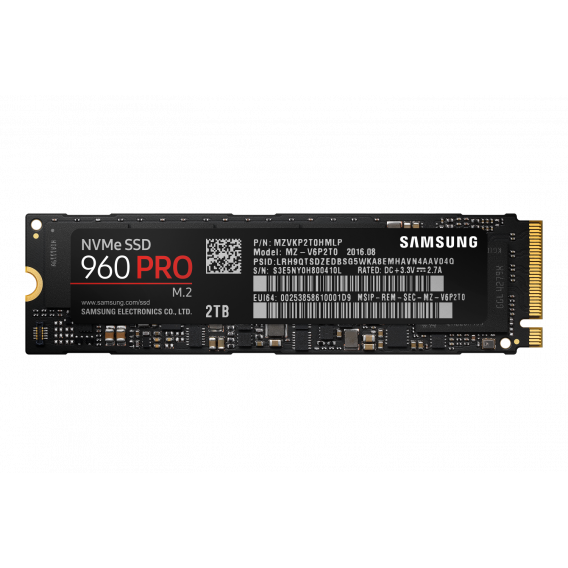 Твердотельный накопитель SSD Samsung MZ-V6P2T0BW  960PRO M.2. 2280, PCI Express 3.0 x4 – NVMe