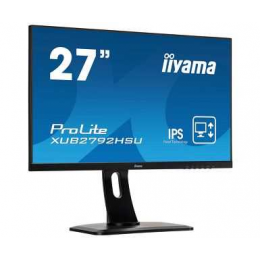 Монитор LCD 27'' [16:9] 1920х1080(FHD) IPS, nonGLARE, 75 Гц, 250cd/m2, H178°/V178°, 1000:1, 80M:1, 16.7M, 4ms, VGA, HDMI, DP, USB-Hub, Height adj, Pivot, Tilt, Swivel, Speakers, 3Y, Black