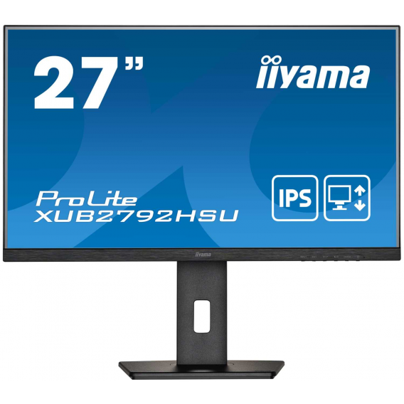 Монитор LCD 27'' 16:9 1920х1080(FHD) IPS, nonGLARE, 75 Гц, 250cd/m2, H178°/V178°, 1000:1, 80M:1, 16.7M, 4ms, VGA, HDMI, DP, USB-Hub, Height adj, Pivot, Tilt, Swivel, Speakers, 3Y, Black