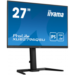 Монитор LCD 27'' 16:9 2560х1440(WQHD) IPS, nonGLARE, 250cd/m2, H178°/V178°, 1000:1, 80M:1, 16,7 миллионов цветов, 1ms, VGA, HDMI, DP, USB-Hub, Height adj, Pivot, Tilt, Swivel, Speakers, Swivel, 3Y, Black