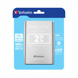 Внешний жёсткий диск Verbatim 2TB 2.5" Store 'n' Go Серебристый