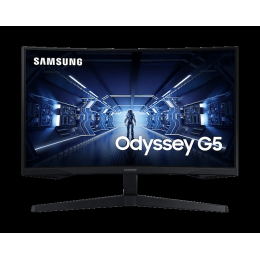 Монитор жидкокристаллический Samsung LC27G54TQWIXCI 27" Odyssey G5 16:9 2560x1440 144Hz VA, изогнутый1000R, 250cd/m2, H178°/V178°, 1ms, DisplayPort, HDMI