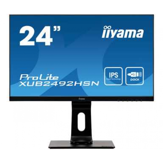 Монитор LCD 23.8'' [16:9] 1920х1080(FHD) IPS, nonGLARE, 250cd/m2, H178°/V178°, 1000:1, 80M:1, 16.7M, 4ms, VGA, HDMI, DP, USB-Hub, Height adj, Pivot, Tilt, Swivel, Speakers, 3Y, Black