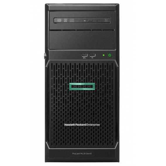 ML30 Gen10, 1x Intel Xeon E-2224 4C 3.4GHz, 1x16GB-U DDR4, S100i/ZM (RAID 0,1,5,10) noHDD (8 SFF 2.5" HP), 1x500W (up2), 2x1Gb/s, noDVD, iLO5, Tower-4U, 3-1-1