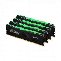 Комплект модулей памяти Kingston FURY Beast Black RGB KF426C16BB1AK4/64 DDR4 64GB (Kit 4x16GB) 2666M