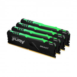 Комплект модулей памяти Kingston FURY Beast Black RGB XMP KF432C16BB1AK4/64 DDR4 64GB (Kit 4x16GB) 3