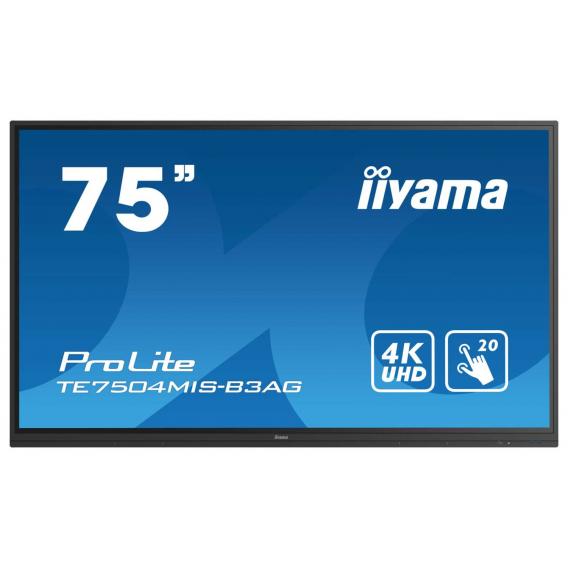 Широкоформатный дисплей (LFD) 75" 75" iiWare9, 20-Points PureTouch-IR Screen, 3840x2160, 4K UHD IPS panel, Full Metal Housing, Fan-less, Speakers