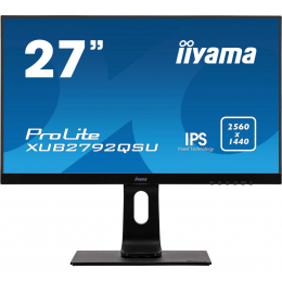 Монитор LCD 27'' [16:9] 2560х1440(WQHD) IPS, nonGLARE, 75 Гц, 350cd/m2, H178°/V178°, 1000:1, 5M:1, 1.07B, 5ms, DVI, HDMI, DP, USB-Hub, Height adj, Pivot, Tilt, Swivel, Speakers, Swivel, 3Y, Black