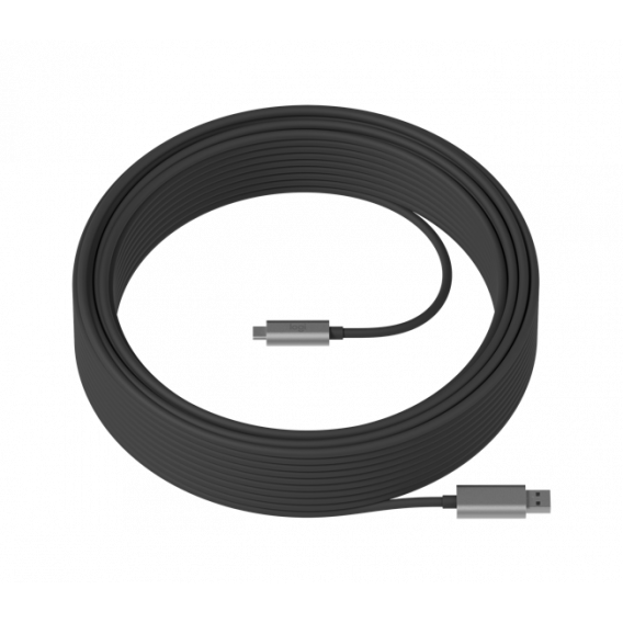 Удлиненный кабель Logitech Strong, длина 25м (USB 3.2 2-го поколения с обратной совместимостью, USB Type-A - USB Type-C) (M/N: Z00005)