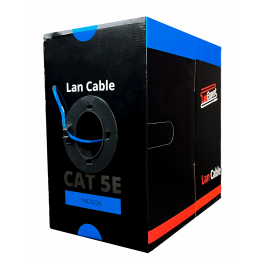 UTP кабель внутренний INDOOR CAT 5E U/UTP (SOLID) 4PRx24AWG PVC 100MHZ(305м в коробке)  синий